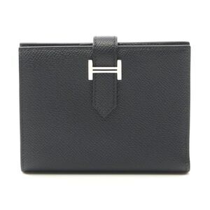 Hermes Compact Bearn Wallet Black